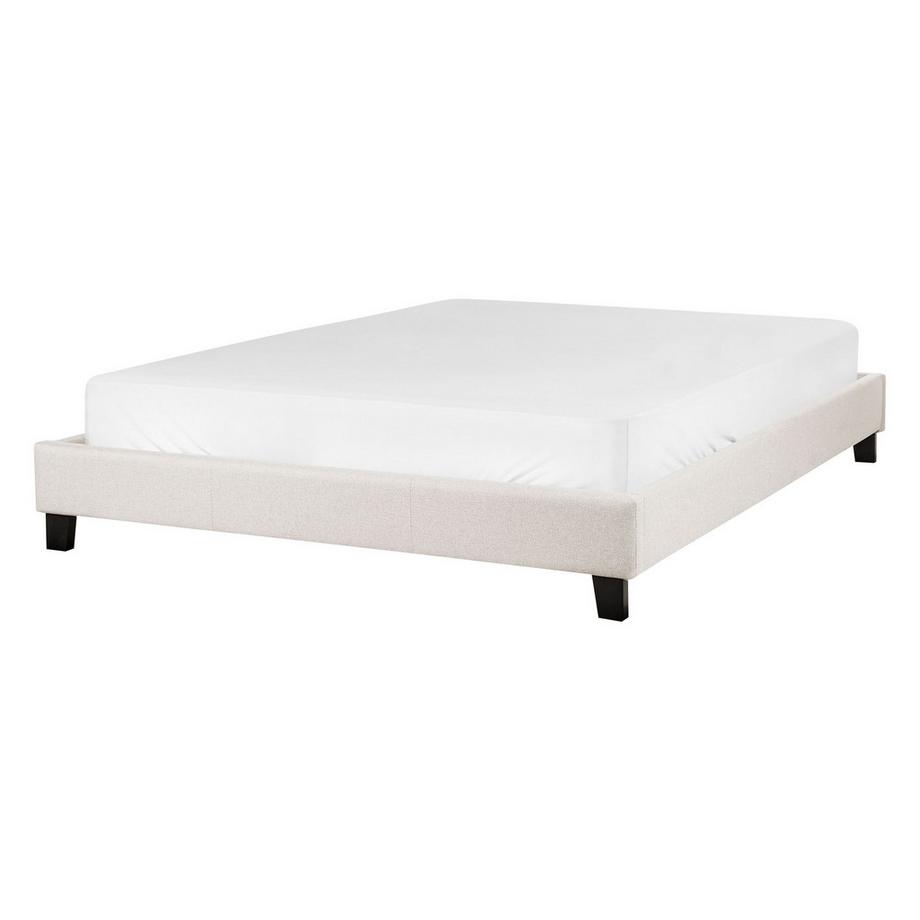 Beliani Lit sans tête de lit en Tissu Scandinave ROANNE  