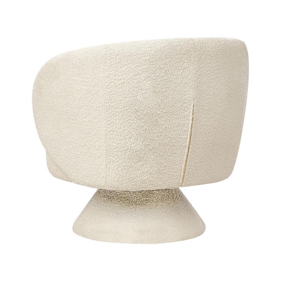 Beliani Fauteuil pivotant en Bouclé Minimaliste LIEKSA  