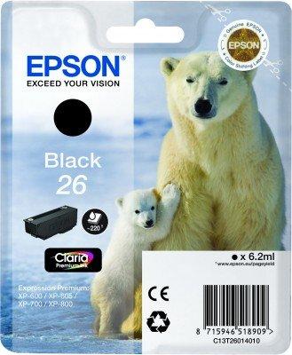EPSON  Polar bear Singlepack Black 26 Claria Premium Ink 