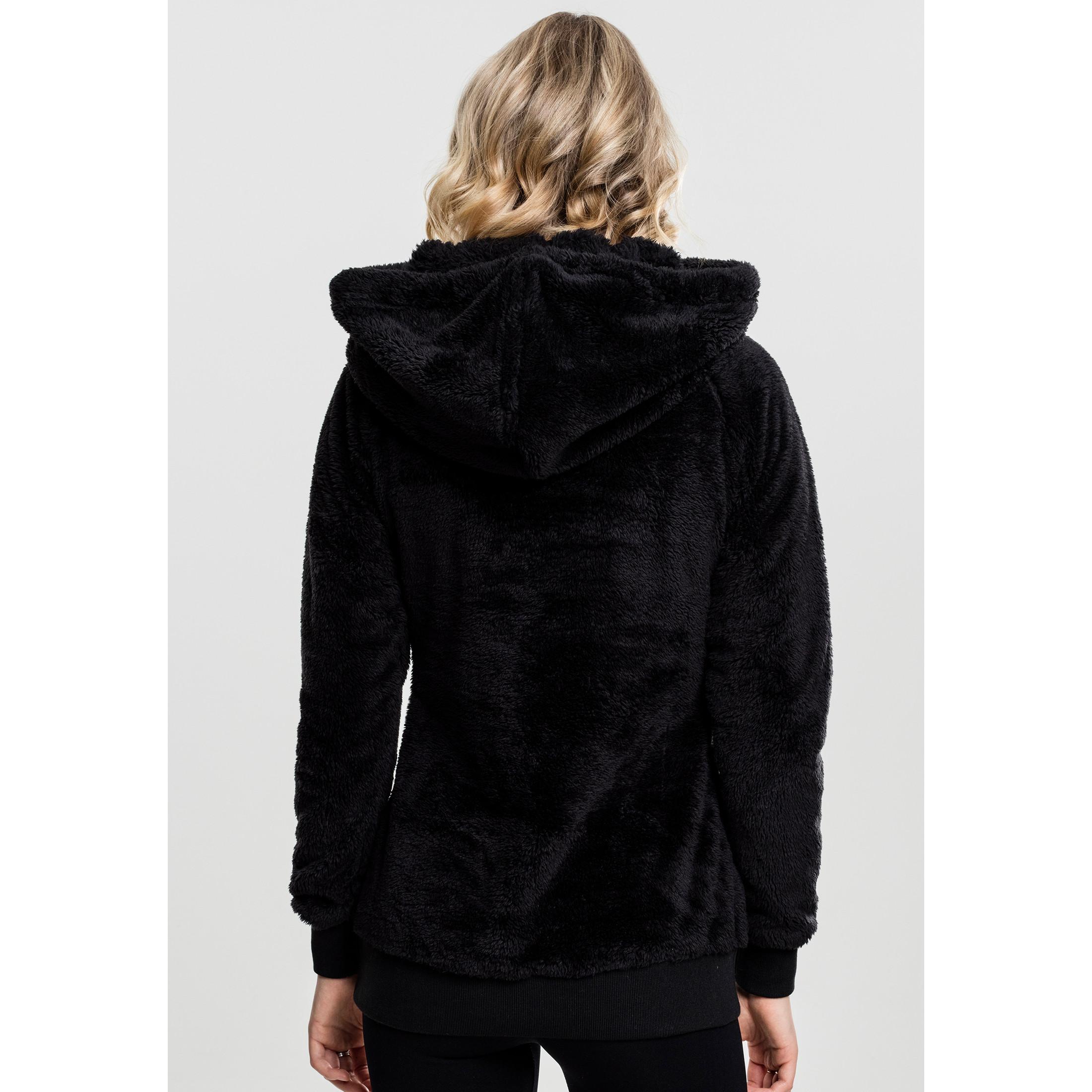 URBAN CLASSICS Long Teddy Kapuzenpullover  