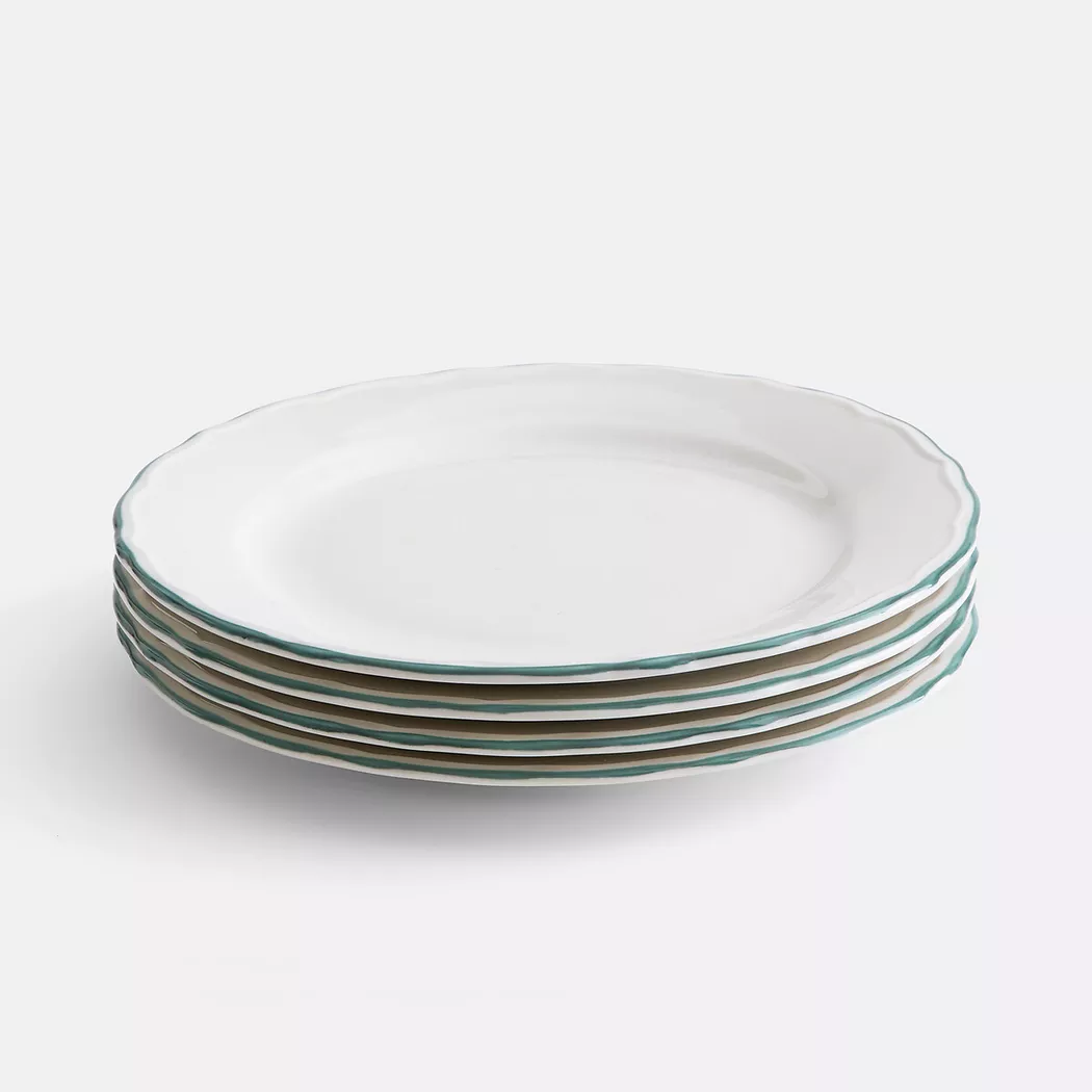 La Redoute Intérieurs - Set aus 4 Desserttellern aus Porzellan, One Size, Weiss