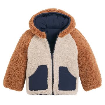 Wendbare gesteppte Winterjacke mit Kapuze