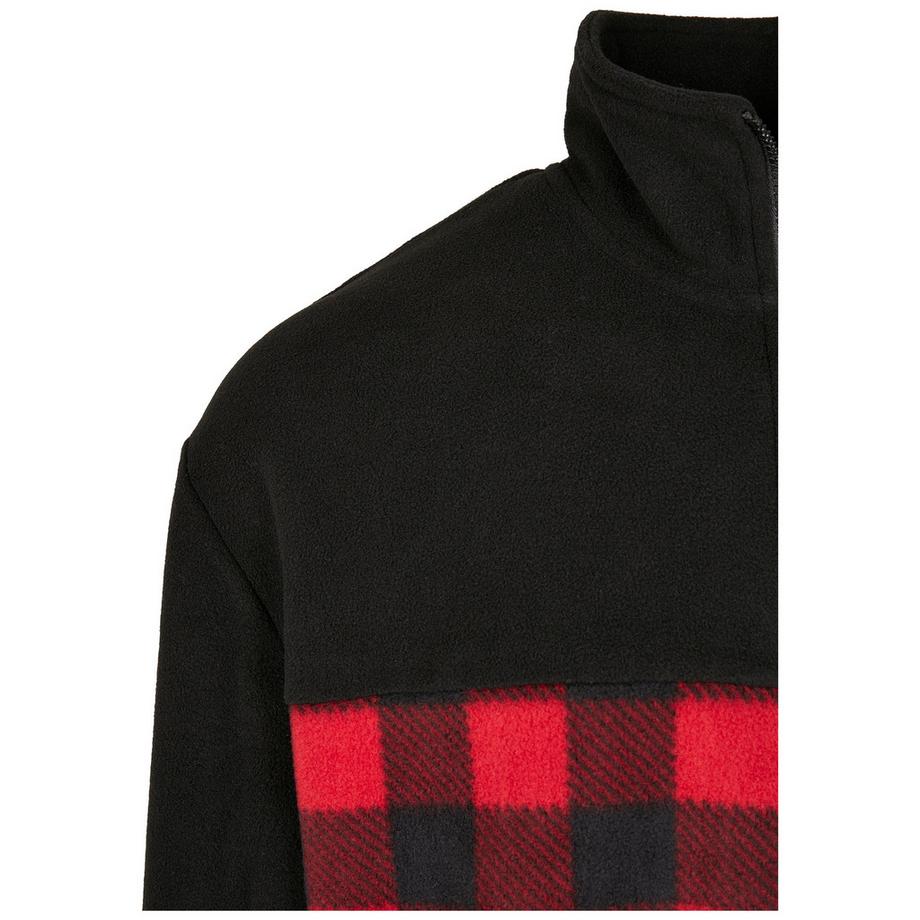 URBAN CLASSICS Gemusterte Polar Fleece Track Jacke  