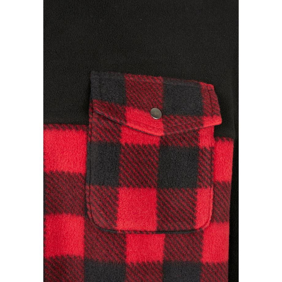 URBAN CLASSICS Gemusterte Polar Fleece Track Jacke  