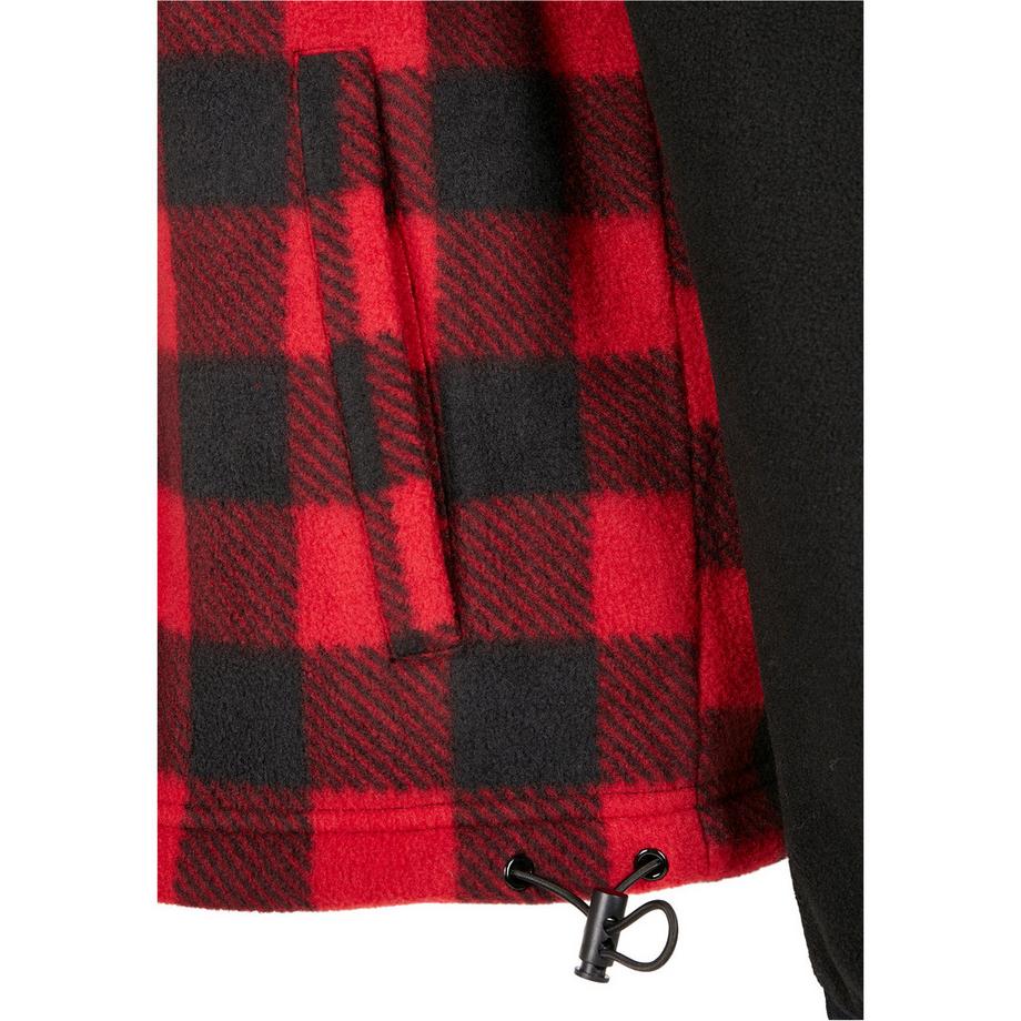 URBAN CLASSICS Gemusterte Polar Fleece Track Jacke  