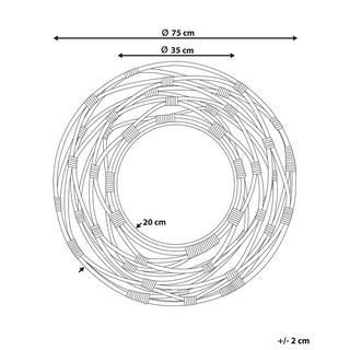 Beliani Wandspiegel aus Rattan Boho BURGIS  