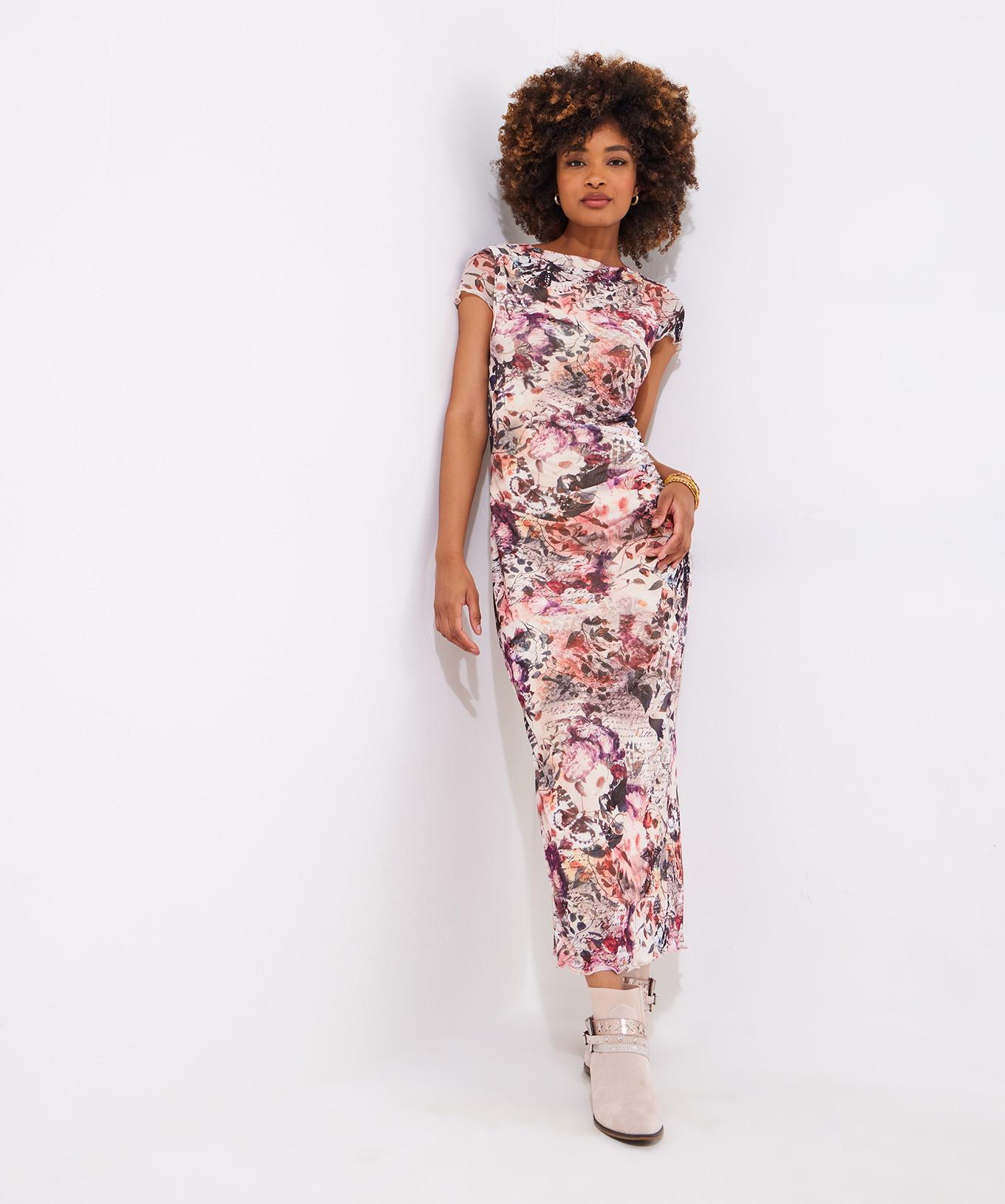 Joe Browns  Robe Maxi Bord Fendu Motif Roses 