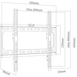 VCM Universal TV VESA Support mural Support TV plat B-FX400 Universal TV VESA Support mural Support TV plat B-FX400  