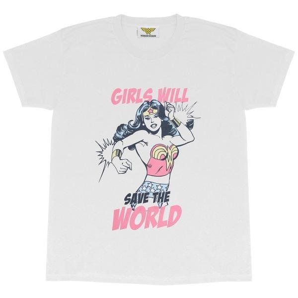 Image of Wonder Woman Girls Will Save The World TShirt - M