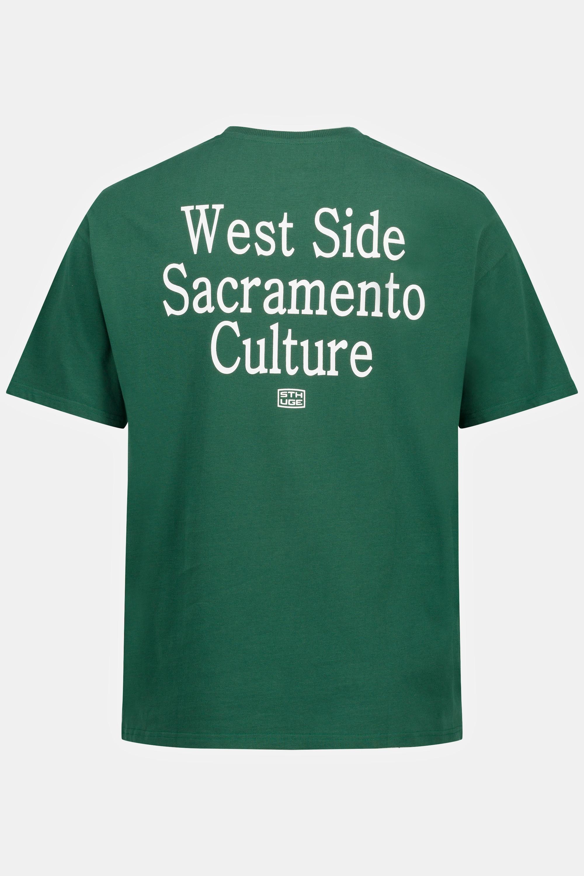 Sthuge Oversized Halbarm T-Shirt Rücken Print  