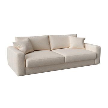 Divano 3 posti in Tessuto Beige - JULINA