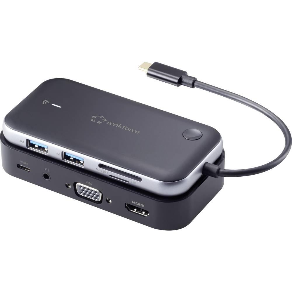 Renkforce  Renkforce Mini Dockingstation USB-C® RF-HUB-810 Adatto per marchio (Notebook Dockingstations): universale 