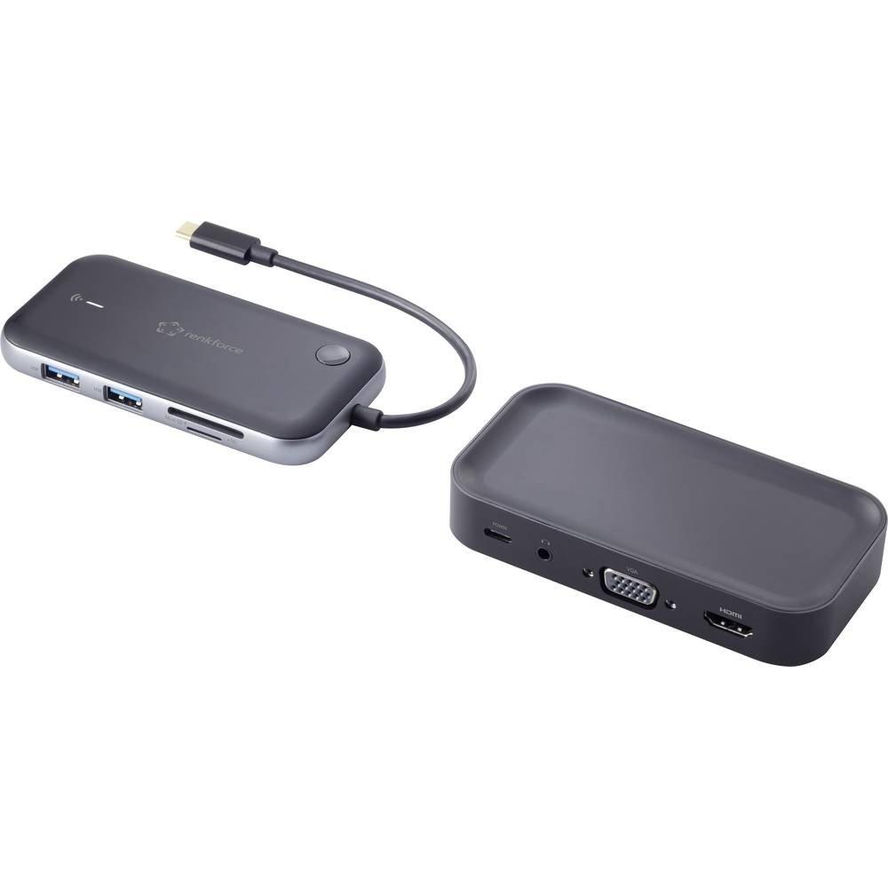 Renkforce  Renkforce Mini Dockingstation USB-C® RF-HUB-810 Adatto per marchio (Notebook Dockingstations): universale 