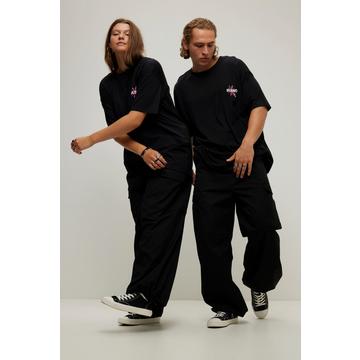 Cargopants, Straight Legs, Elastikbund, Saum-Kordelzug, Unisex