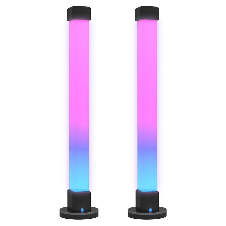 Northio  Lot de 2 lampes de table, lampe de table avec application et télécommande, synchronisation de la musique, modes couleur, minuterie, lampe de chevet intelligente pour salon, salle de jeux, blanc 