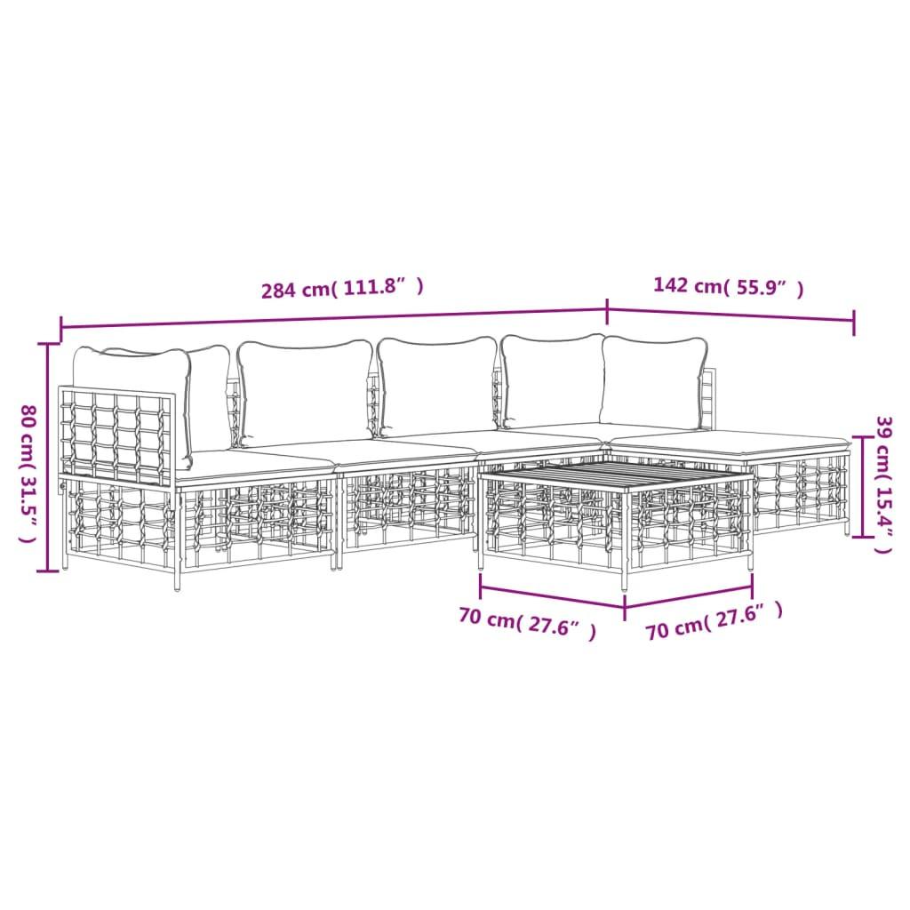 VidaXL Garten lounge set poly-rattan  