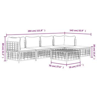 VidaXL Garten lounge set poly-rattan  