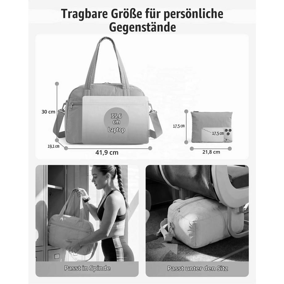 Only-bags.store Borsa da Viaggio Leggera Borsa Sportiva Minimalista con Cinghia per Trolley Impermeabile  