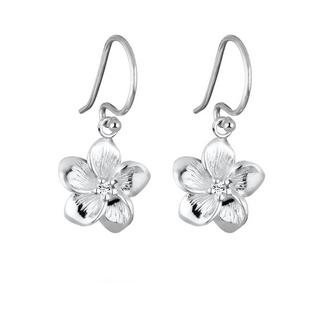Elli  Ohrringe Frangipani Blüten Kristalle 925 Silber 