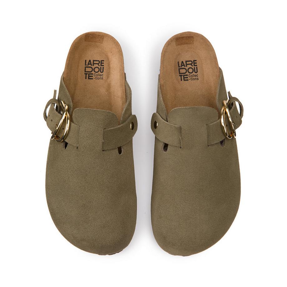 La Redoute Collections Mules sabots en cuir suédé  