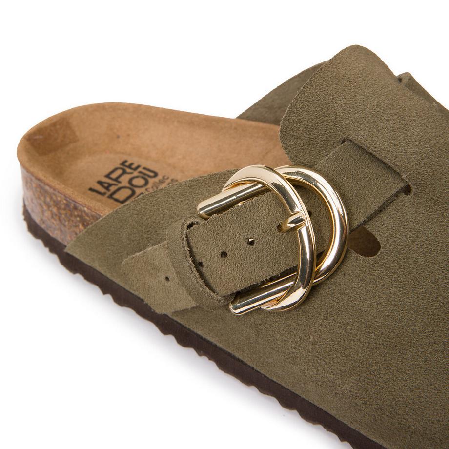 La Redoute Collections Mules sabots en cuir suédé  
