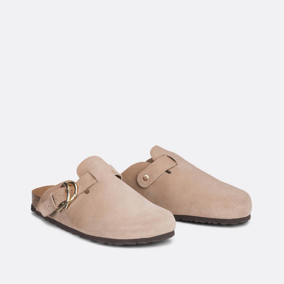 La Redoute Collections Mules sabots en cuir suédé  