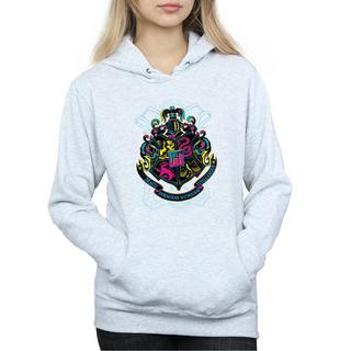 HARRY-POTTER  Neon Hogwarts Crest Kapuzenpullover 