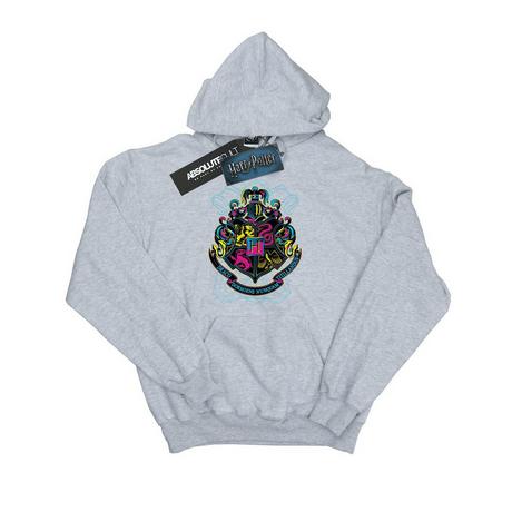 HARRY-POTTER  Neon Hogwarts Crest Kapuzenpullover 