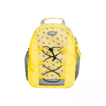 Flower Power Rucksack Schulrucksack Grau, Gelb
