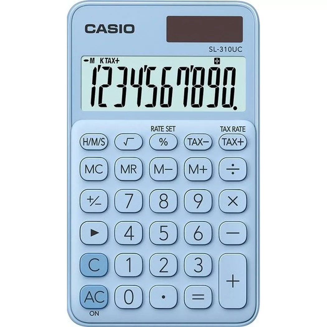 CASIO – Taschenrechner SL310UCLB 10-stellig, Hellblau