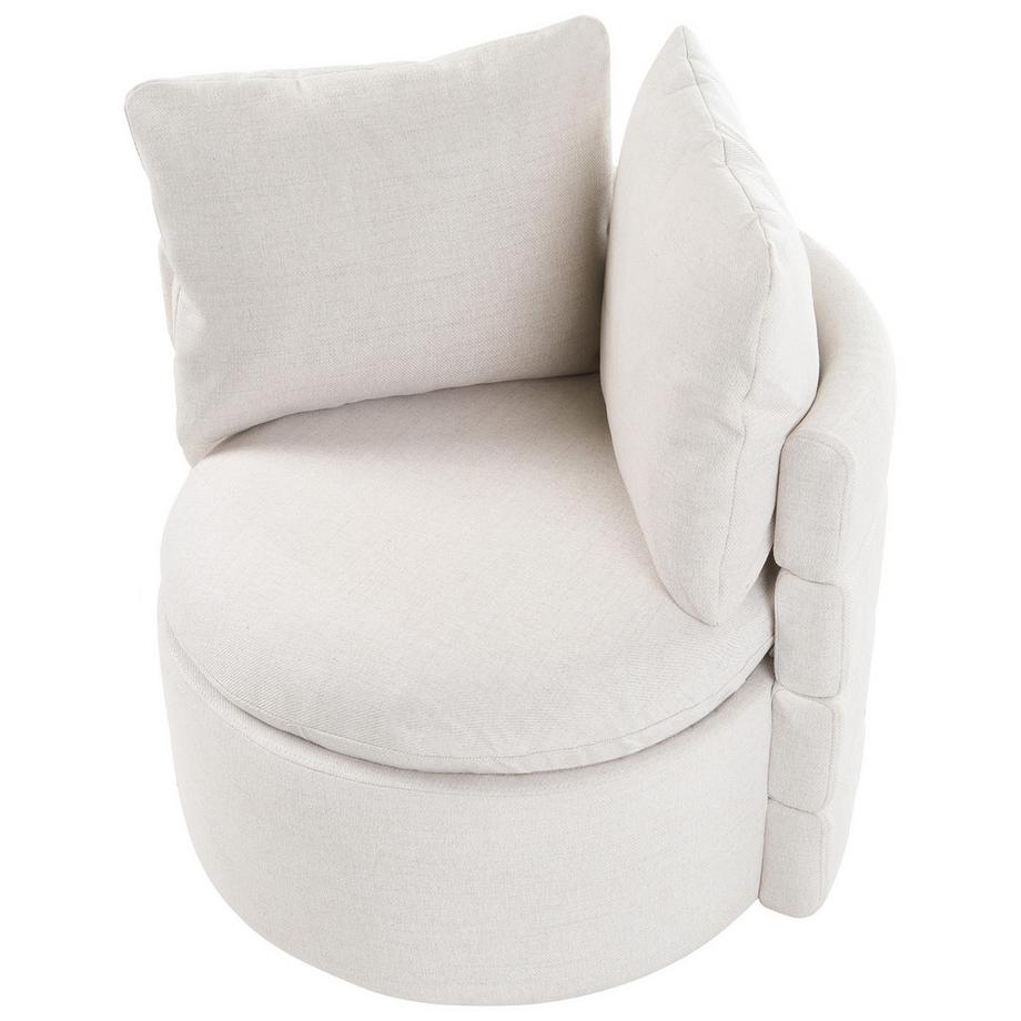 Beliani Fauteuil pivotant en Tissu Rétro RANDERS  
