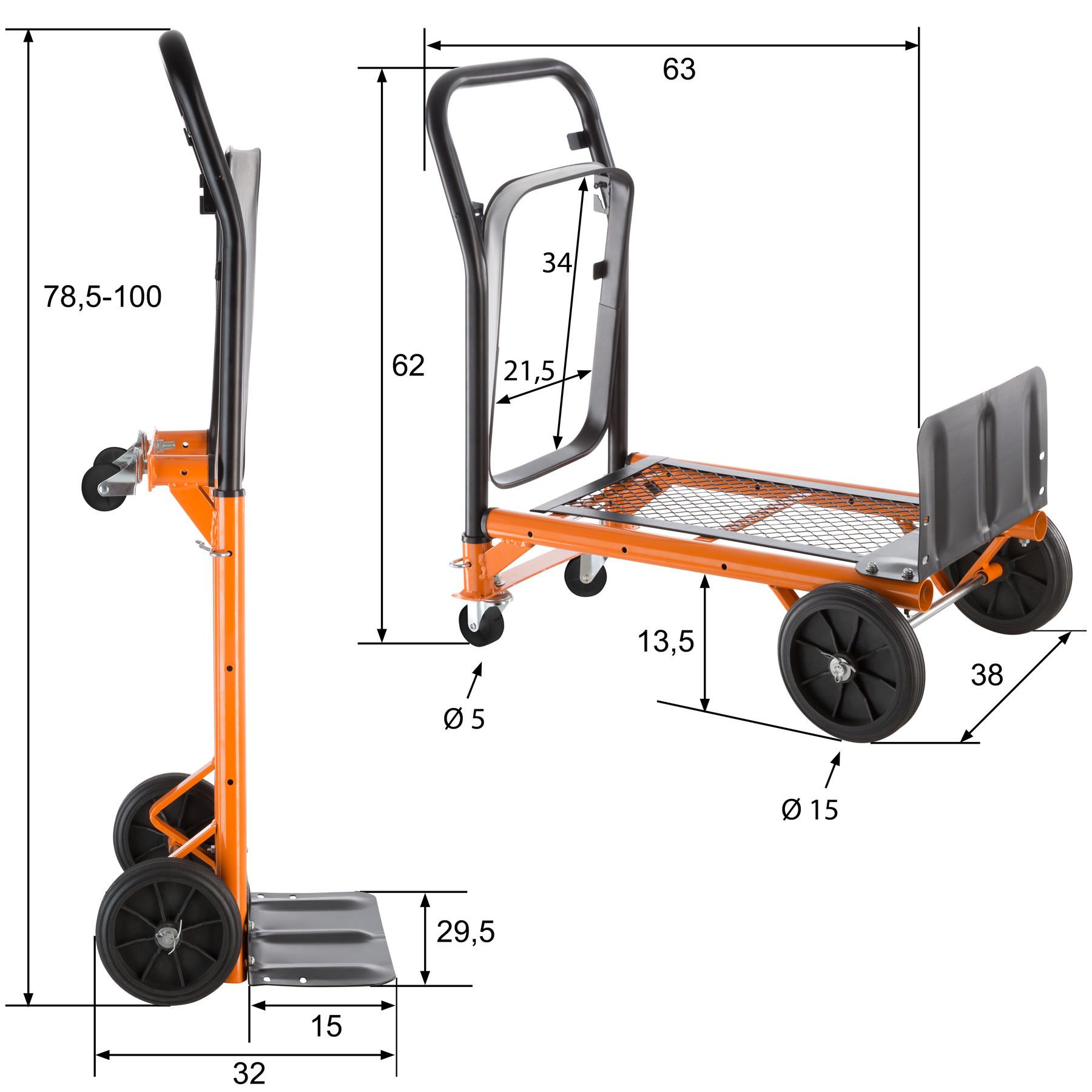 Tectake carrello portapacchi universale in acciaio  