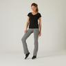 NYAMBA  Legging fitness long coton extensible ceinture basse femme - Fit+ gris 