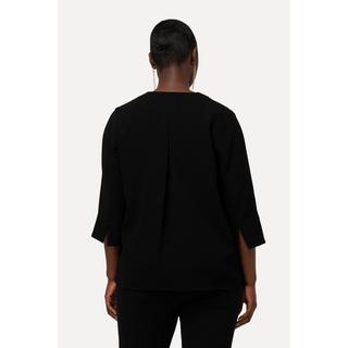 Ulla Popken Tunica Scollo a Tunica Pieghe Baciate Maniche 3/4  