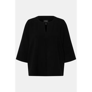 Ulla Popken Tunica Scollo a Tunica Pieghe Baciate Maniche 3/4  