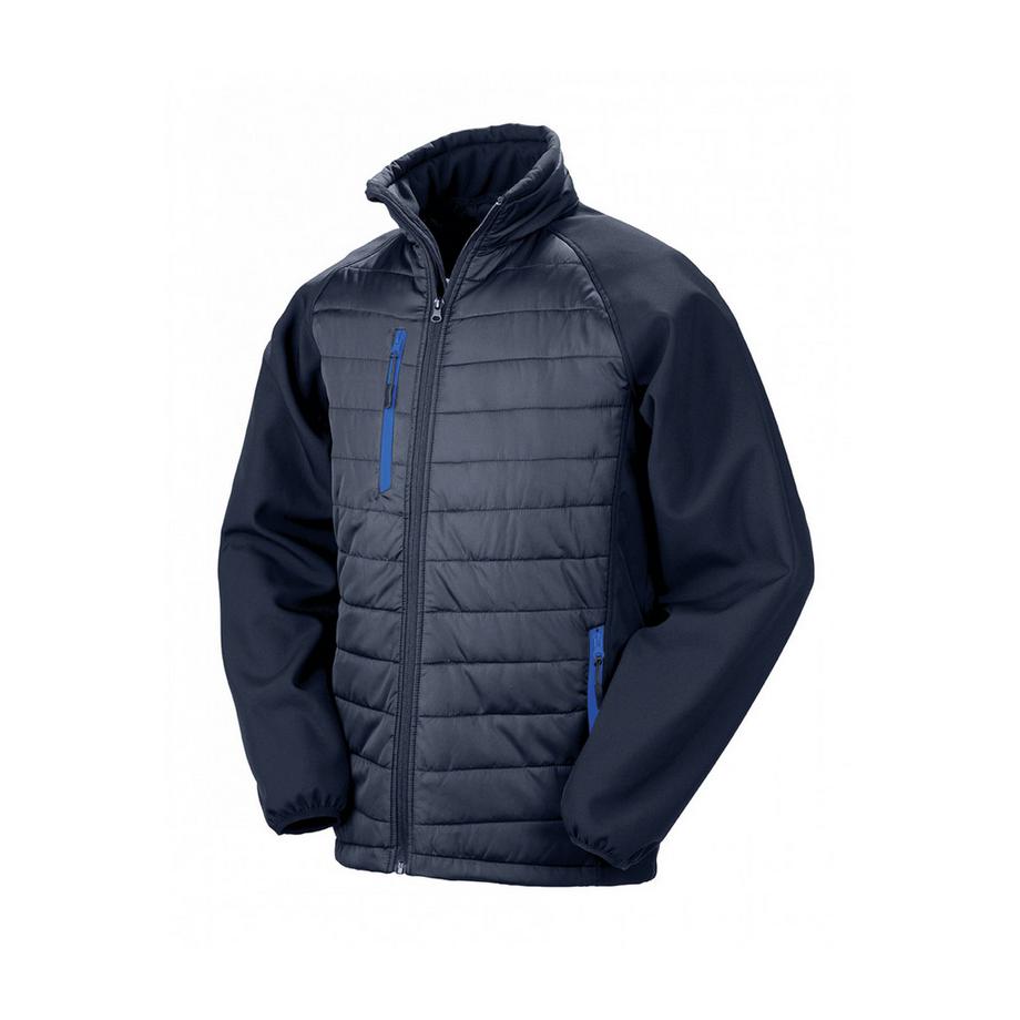 recycelte daunenjacke softshell black copass softshell