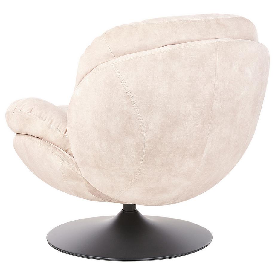 Beliani Fauteuil pivotant en Velours  NOLVIK  