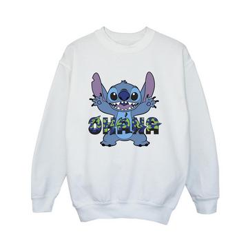 Sweat LILO AND STITCH OHANA BLUE GLITCH