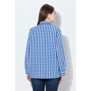 Ulla Popken Camicia a quadri Colletto da camicia Maniche lunghe Linguetta per risvolto  