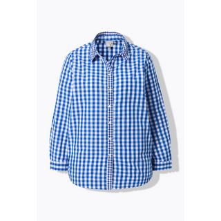 Ulla Popken Camicia a quadri Colletto da camicia Maniche lunghe Linguetta per risvolto  