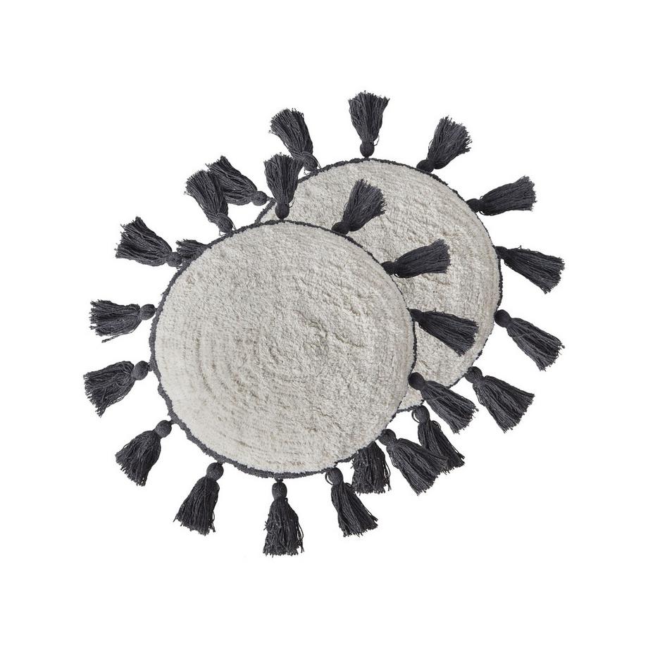 Beliani Lot de 2 coussins décoratifs en Coton Boho THISTLE  