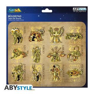 Abystyle  Tappetino per mouse - Saint Seiya - Le 12 armature dei Cavalieri d'Oro. 