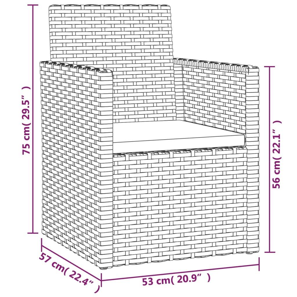 VidaXL Gartensessel poly-rattan  