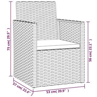 VidaXL poltrona da giardino Polirattan  