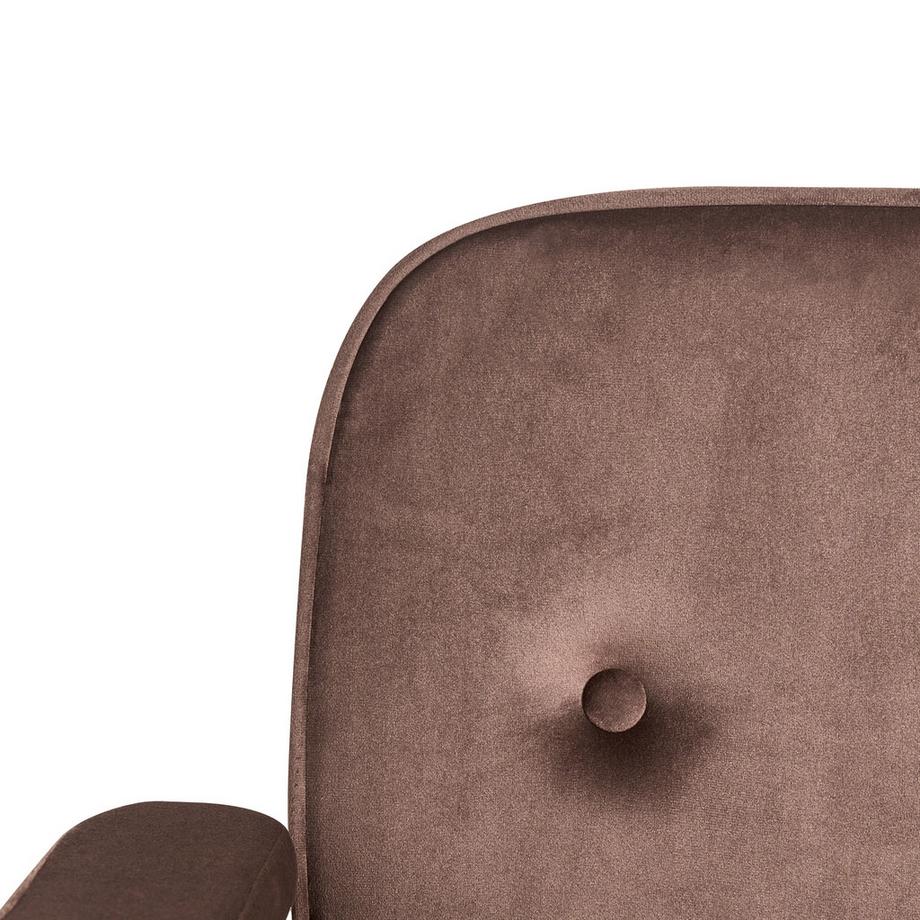 Beliani Chaise de bureau en Velours Rétro PAWNEE  