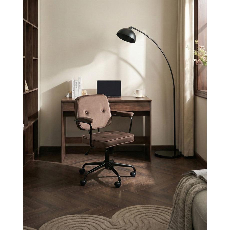 Beliani Chaise de bureau en Velours Rétro PAWNEE  
