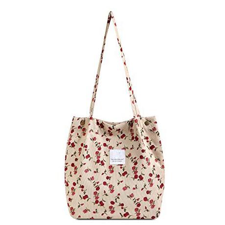 Only-bags.store Aesthetic Cord Umhängetasche Blumenmuster  