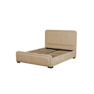 Vente-unique Lit coffre 160 x 200 cm - Tissu - Beige + Matelas - SERENA II  