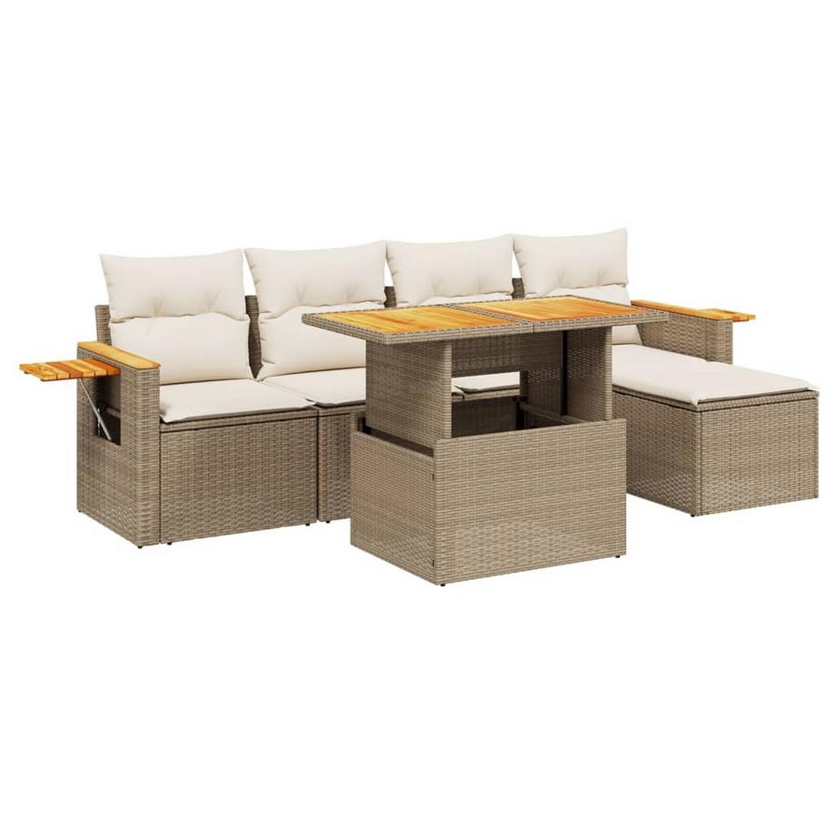 set divano da giardino Polirattan