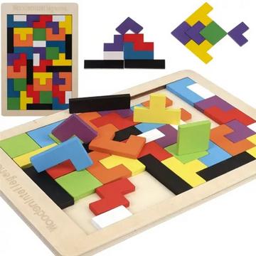 Puzzle/tetris in legno Kruzzel 22667